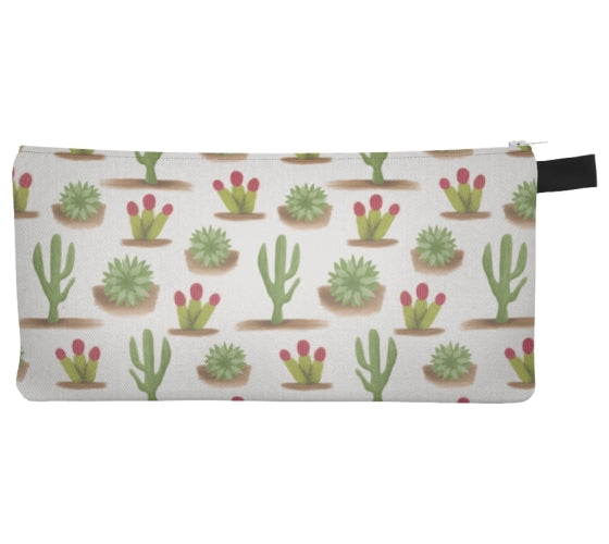 Cactus Pencil Case, Small Polyester Twill Bag