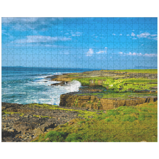 500 Piece Jigsaw Puzzle, Ireland Seascape Photography of Crashing Waves at Sligo Bay