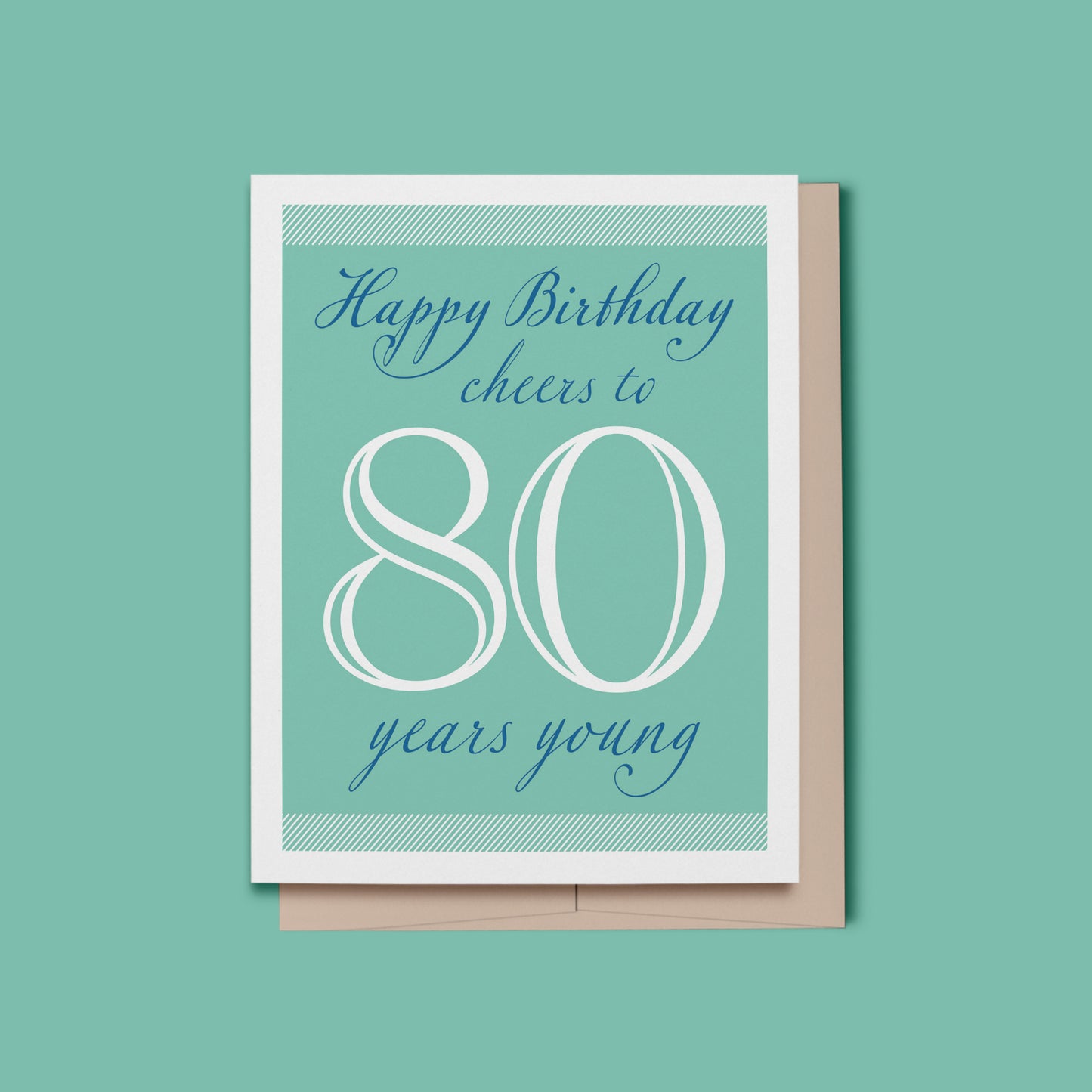 Cheers to 80 Years Young Happy Birthday Card
