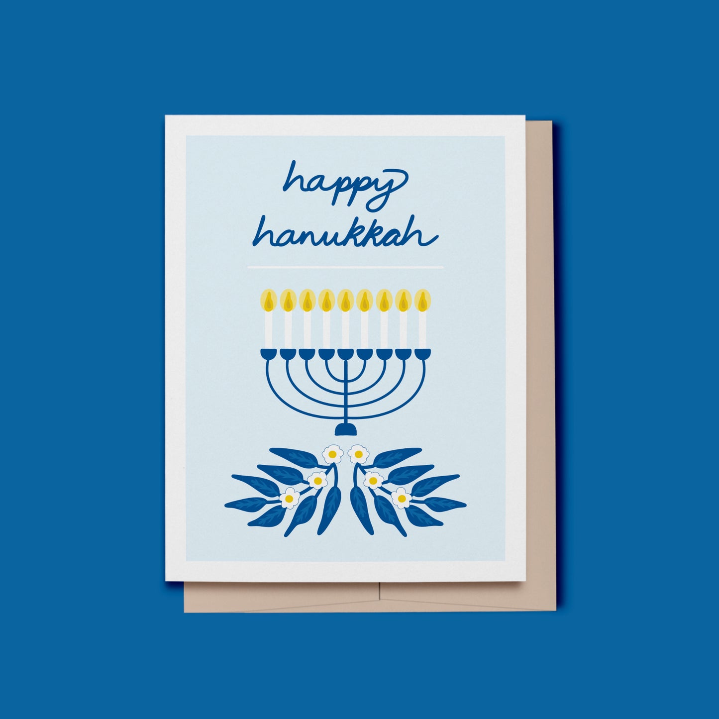 Happy Hanukkah Card with Menorah