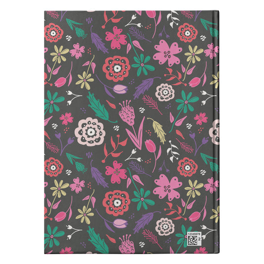 Flowers & Feathers Cotton Candy Hardcover Journal, Perforated Lined Sheets