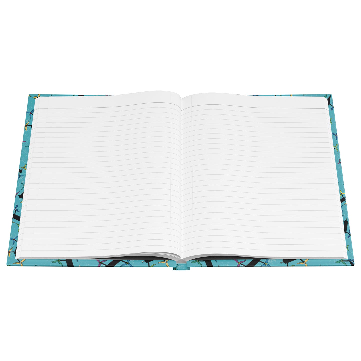 Flying Drones Hardcover Journal, Turquoise, Perforated Pages
