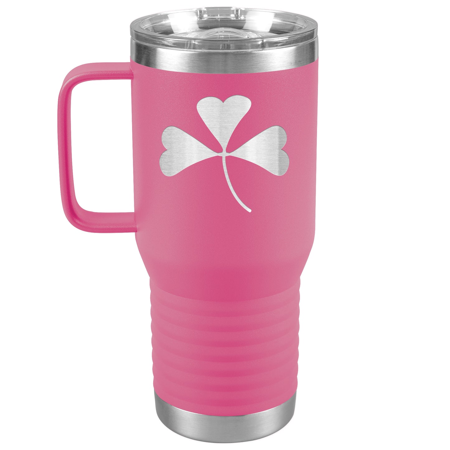 Insulated Travel Tumbler with Handle, Shamrock, 20 oz.