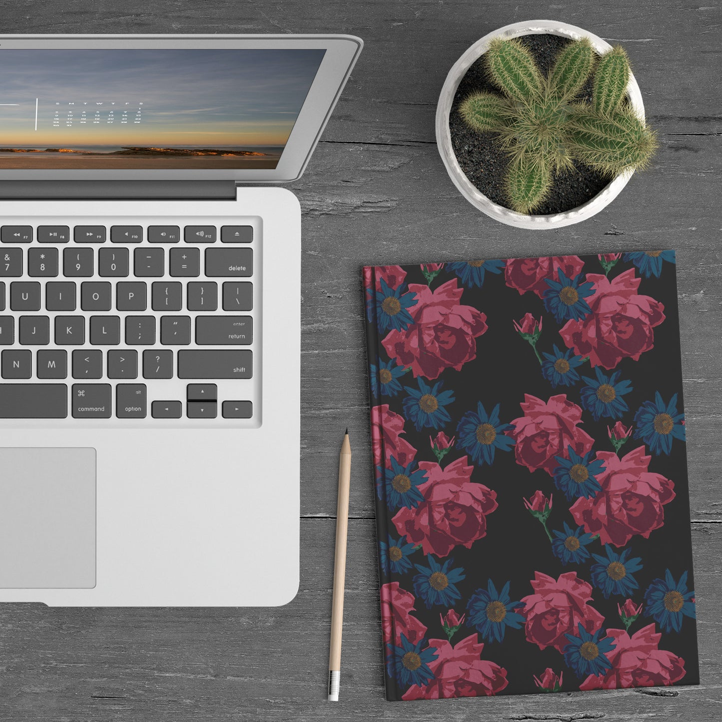 Moody Roses Hardcover Journal, Perforated Lined Sheets