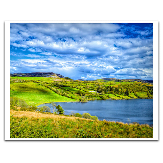 Irish Mountains Lake Photography, HDR Effect