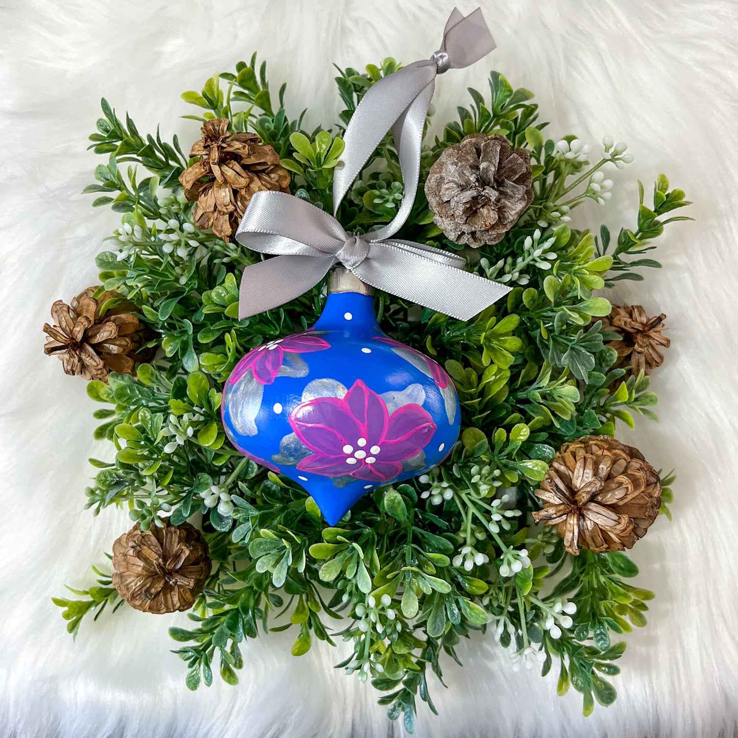 The Kathleen Hand Painted Ceramic Ornament, One of a Kind Gift