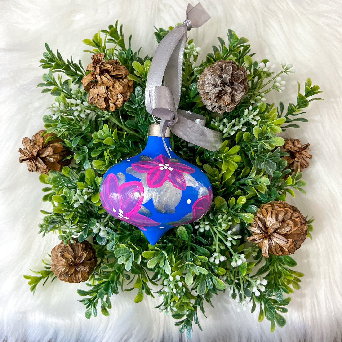 The Kathleen Hand Painted Ceramic Ornament, One of a Kind Gift