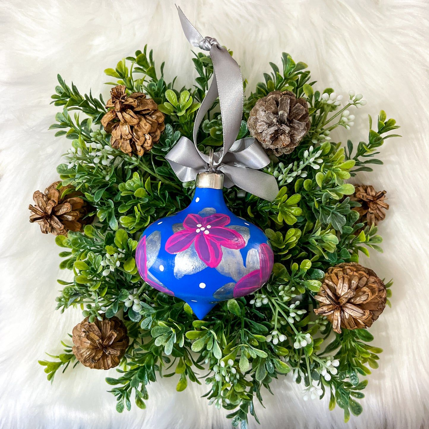 The Kathleen Hand Painted Ceramic Ornament, One of a Kind Gift