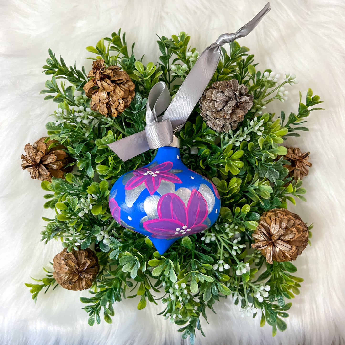 The Kathleen Hand Painted Ceramic Ornament, One of a Kind Gift