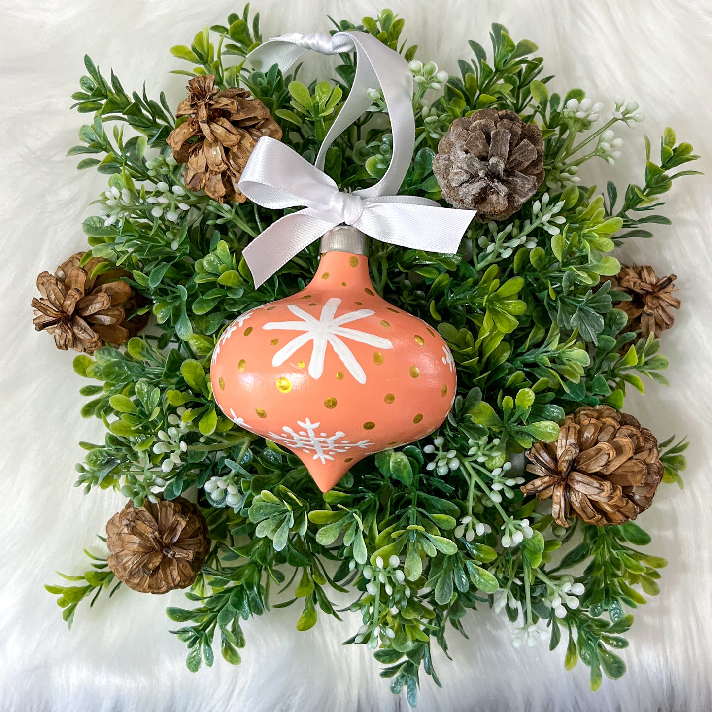 The Kelly Hand Painted Ceramic Ornament, One of a Kind Gift