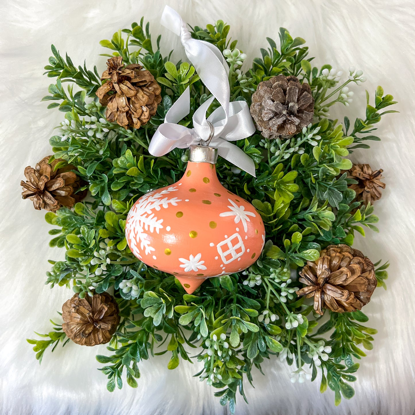 The Kelly Hand Painted Ceramic Ornament, One of a Kind Gift