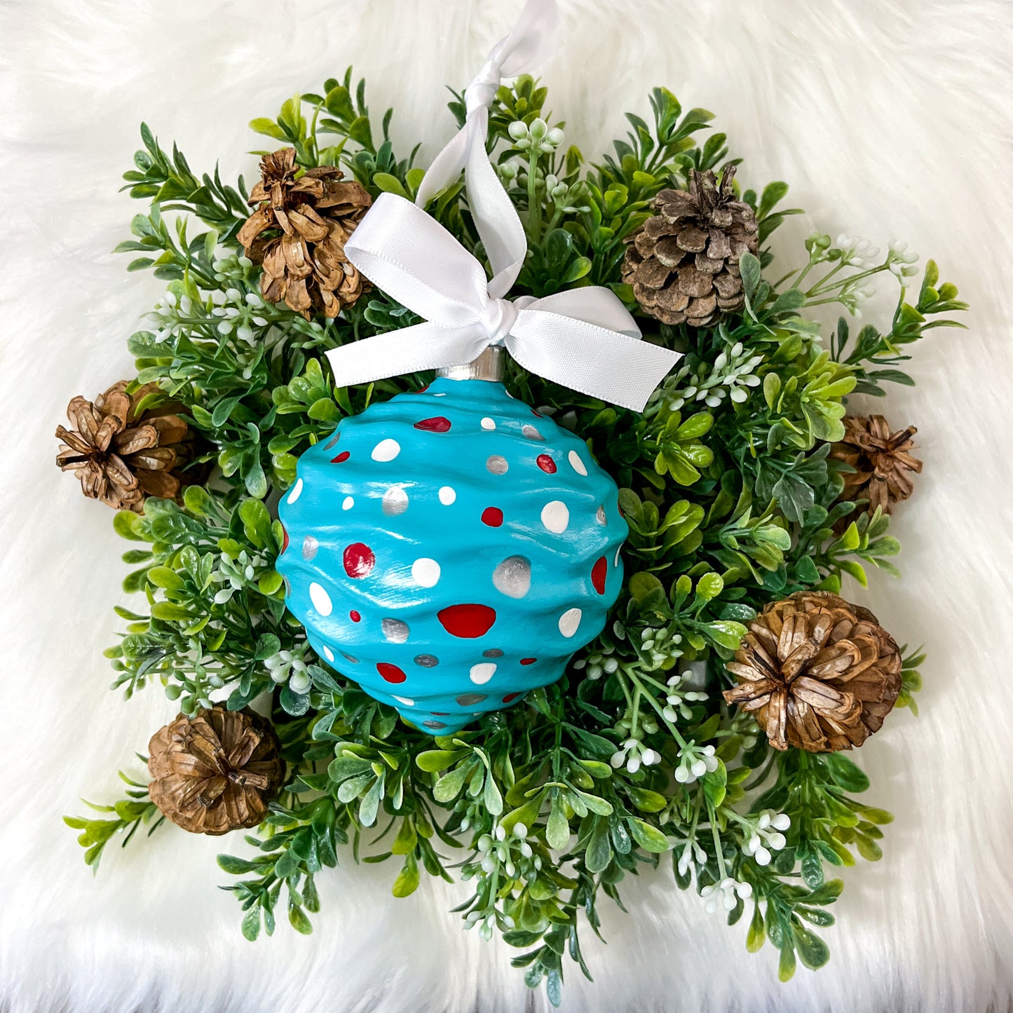 The Kristen Hand Painted Ceramic Ornament, One of a Kind Gift