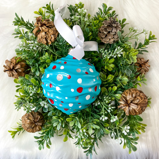 The Kristen Hand Painted Ceramic Ornament, One of a Kind Gift