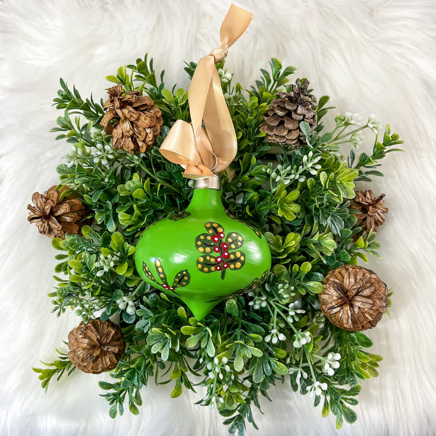 The Patricia Hand Painted Ceramic Ornament, One of a Kind Gift