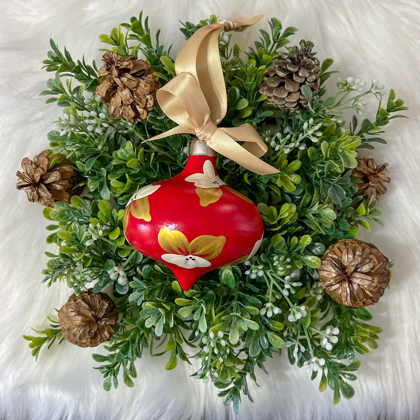 The Rita Hand Painted Ceramic Ornament, One of a Kind Gift