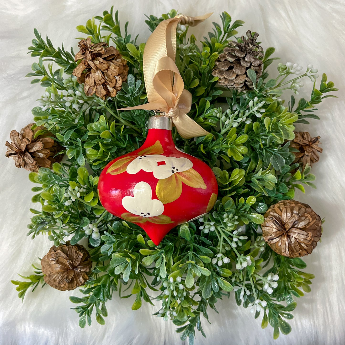 The Rita Hand Painted Ceramic Ornament, One of a Kind Gift