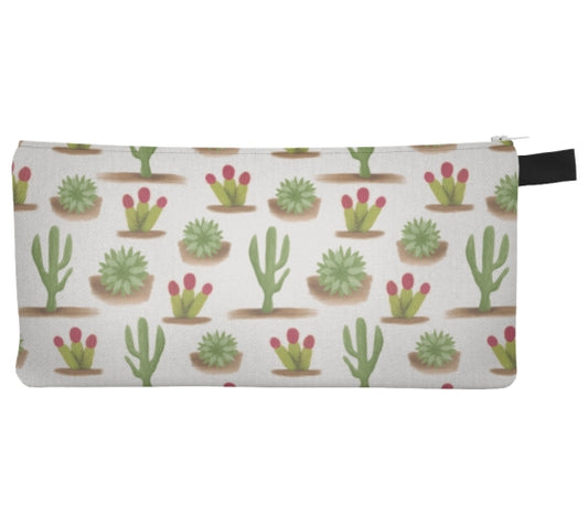 Cactus Pencil Case, Small Polyester Twill Bag