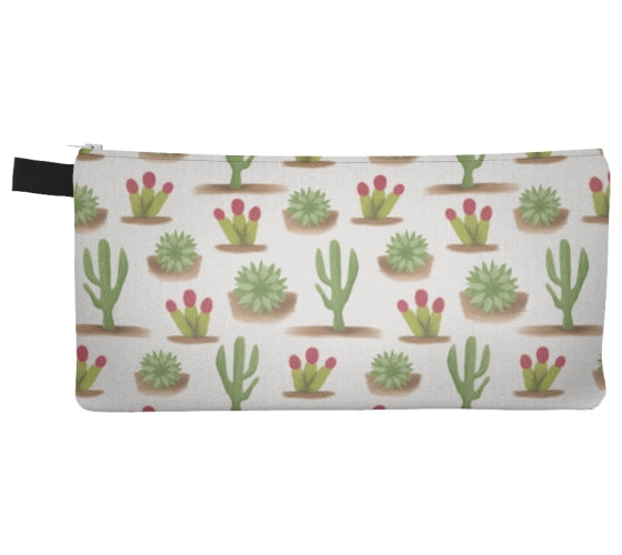 Cactus Pencil Case, Small Polyester Twill Bag