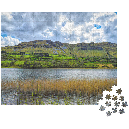 500 Piece Jigsaw Puzzle, Ireland Landscape Photography of Glencar Lake Mountains