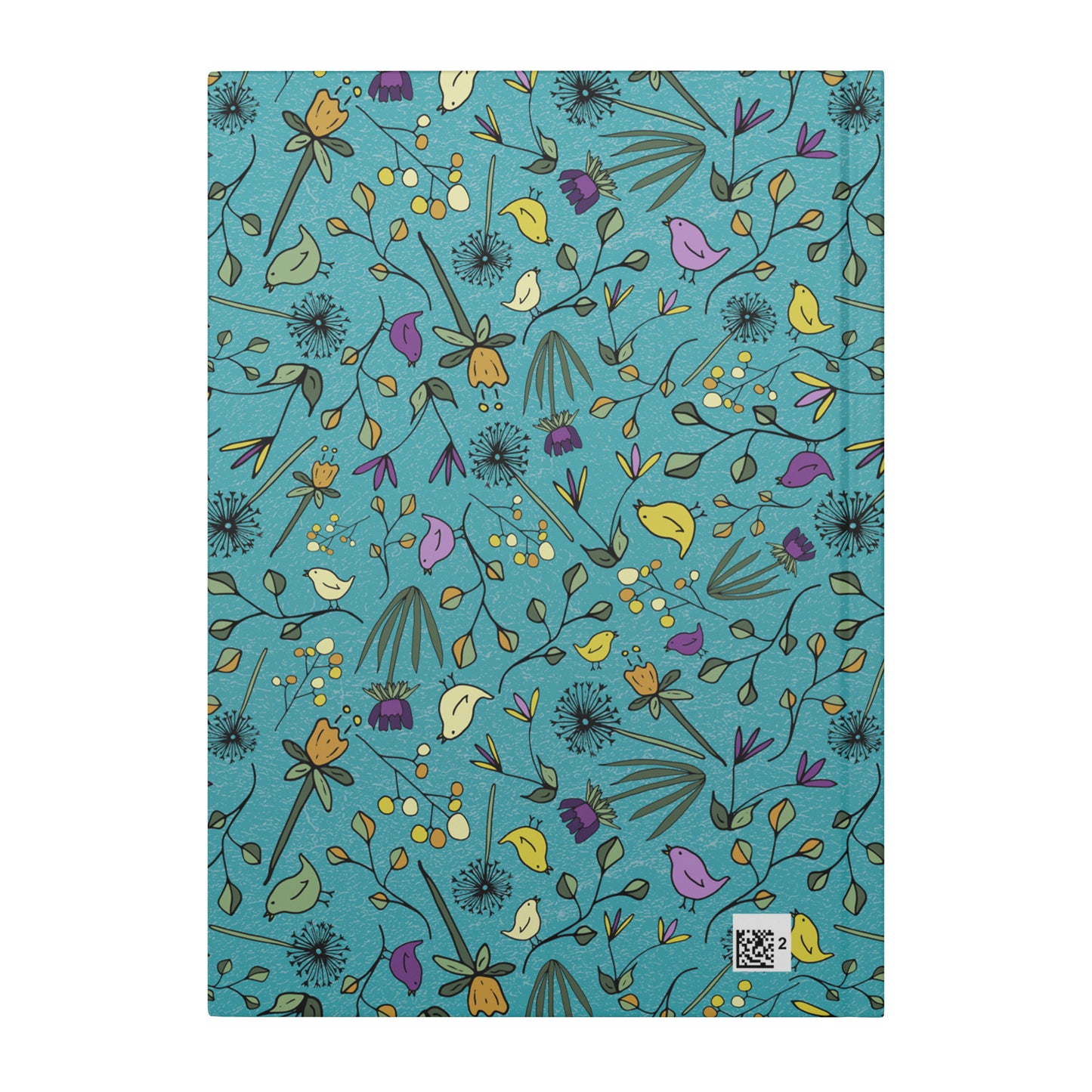 Flowers and Birds Hardcover Journal, Turquoise, Perforated Pages