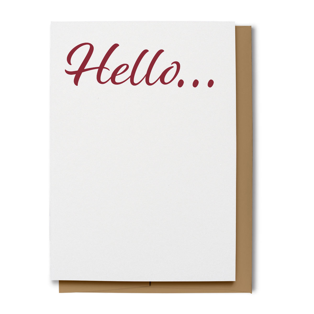Hello Card, Red, 5x7