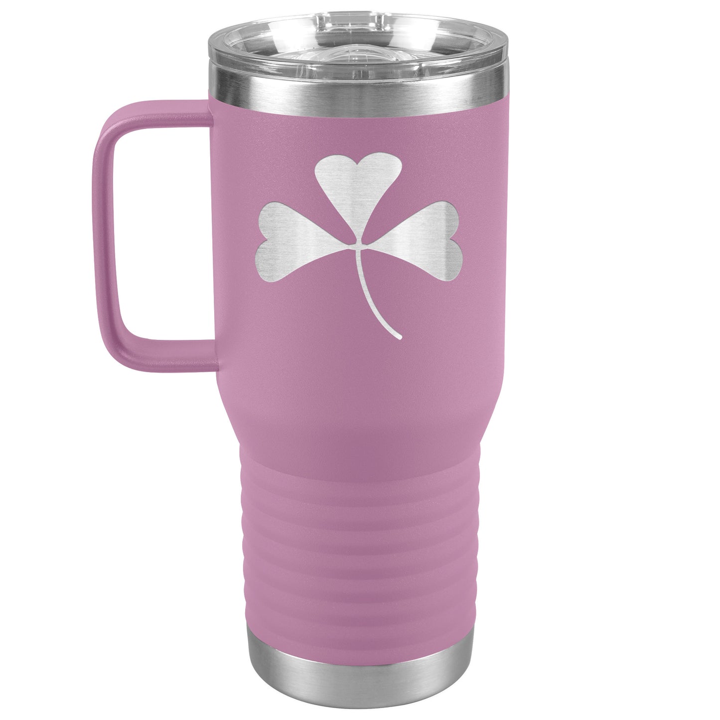 Insulated Travel Tumbler with Handle, Shamrock, 20 oz.