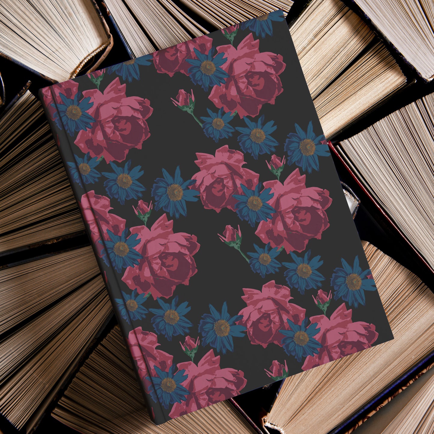 Moody Roses Hardcover Journal, Perforated Lined Sheets