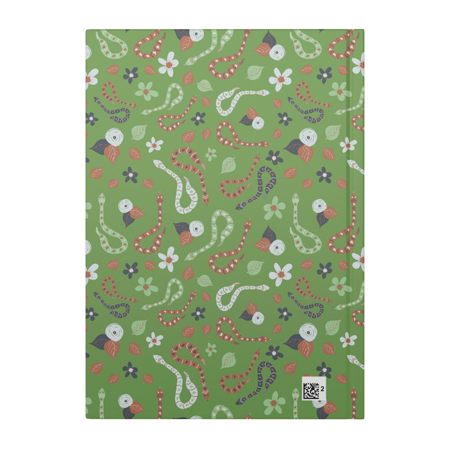 Snakes Hardcover Journal, Green, Rust and Blue, Perforated Pages