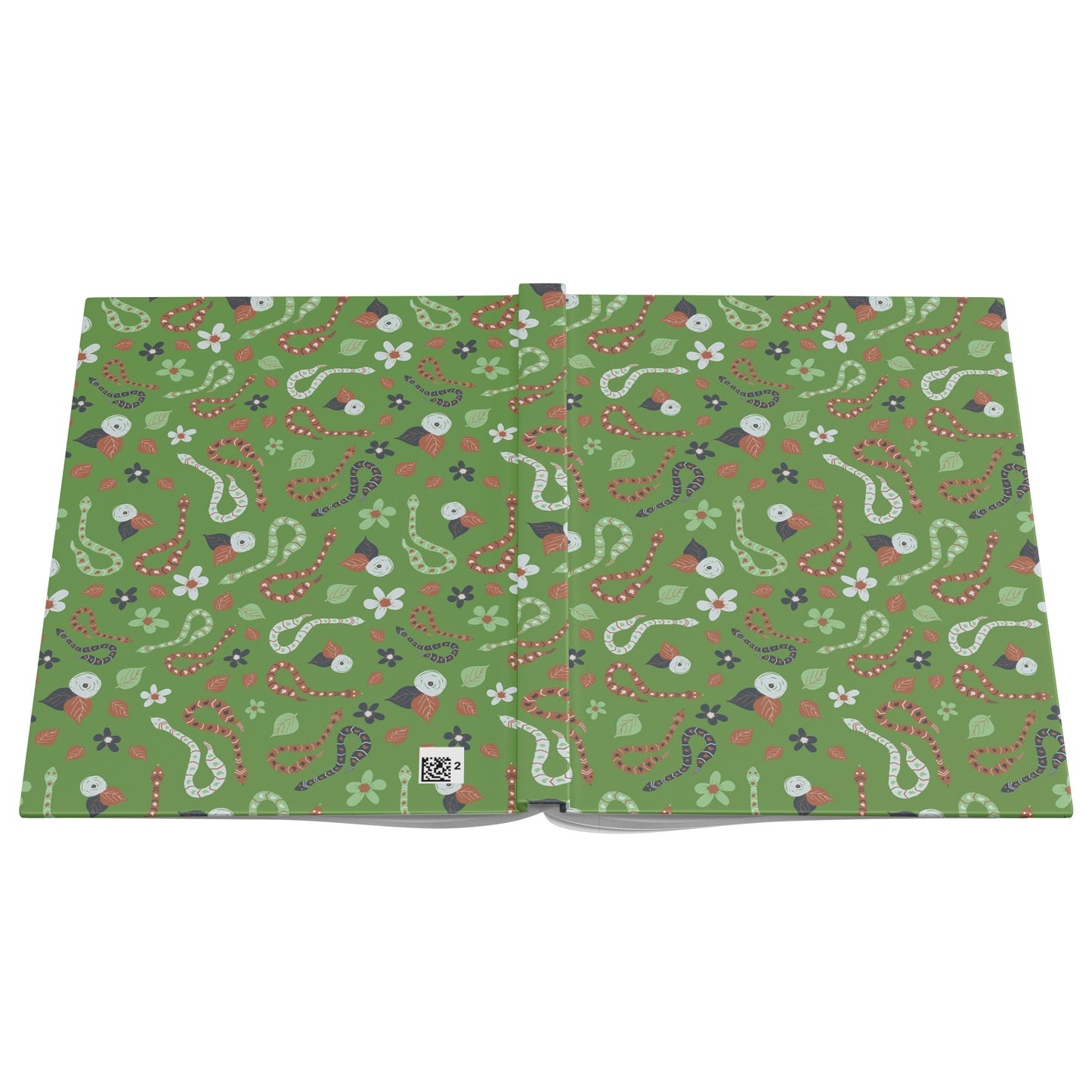 Snakes Hardcover Journal, Green, Rust and Blue, Perforated Pages