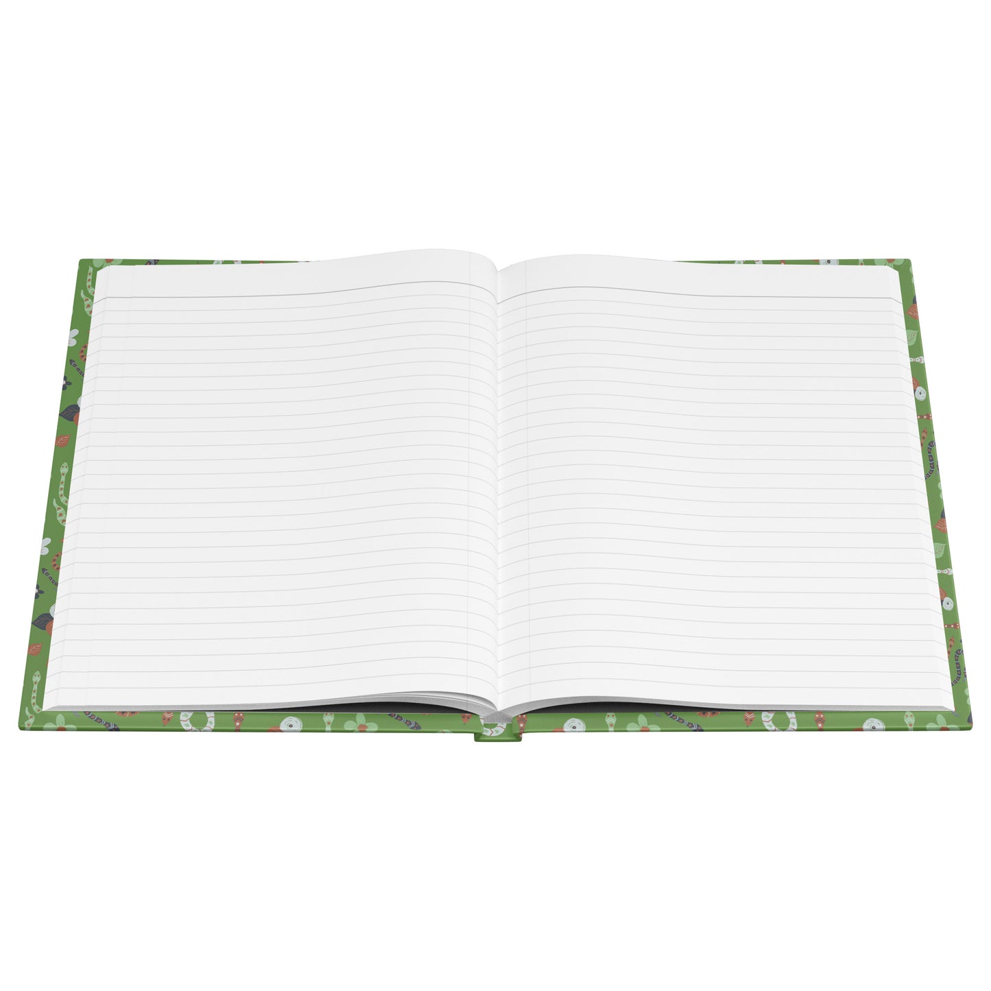 Snakes Hardcover Journal, Green, Rust and Blue, Perforated Pages
