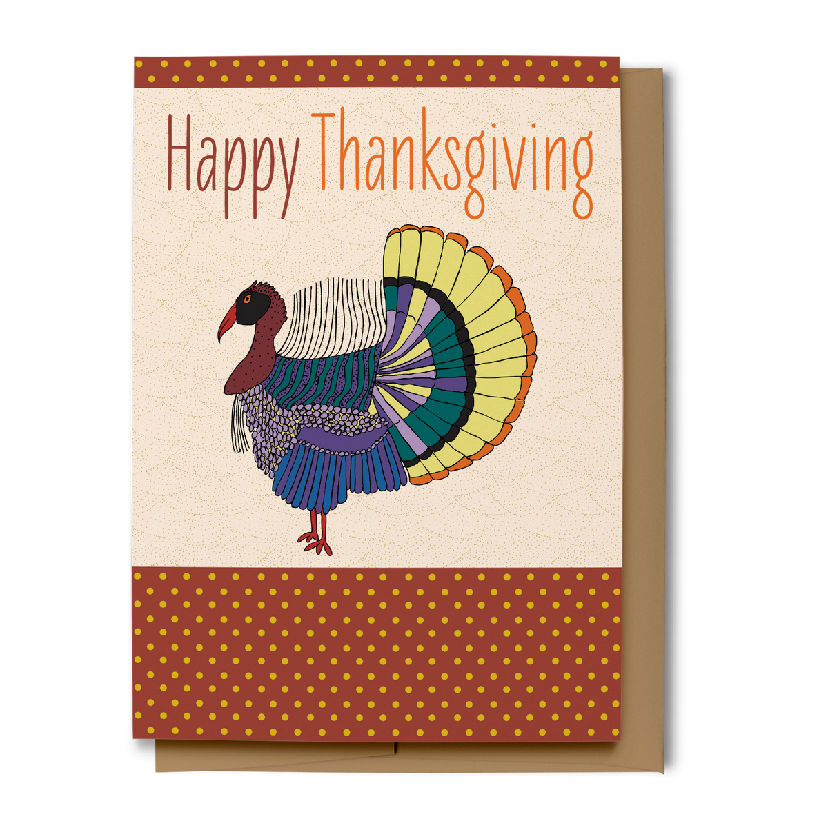 Happy Thanksgiving Card, Turkeys, 5x7