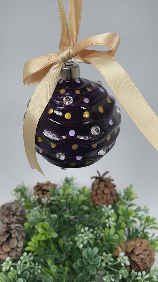 The Ellen Hand Painted Ceramic Ornament, One of a Kind Gift