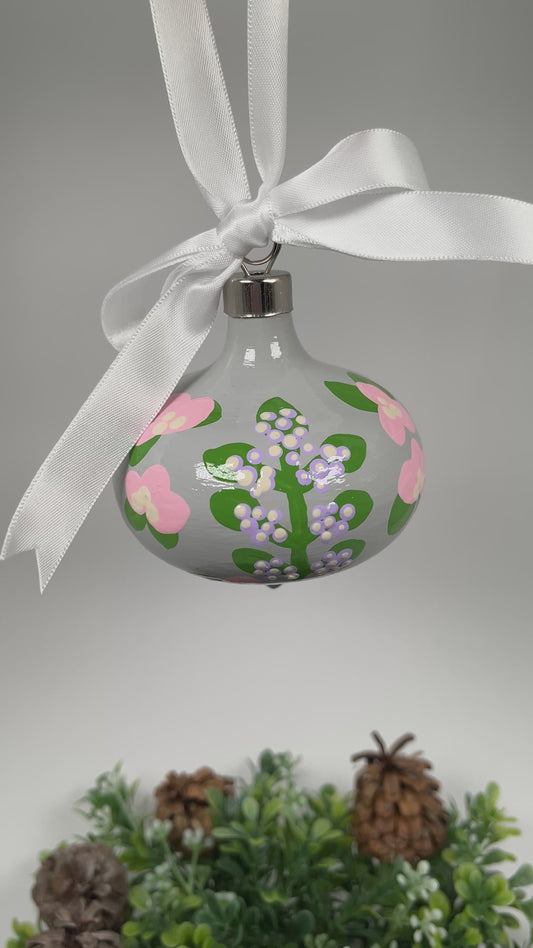 The Andrea Hand Painted Ceramic Ornament, One of a Kind Gift