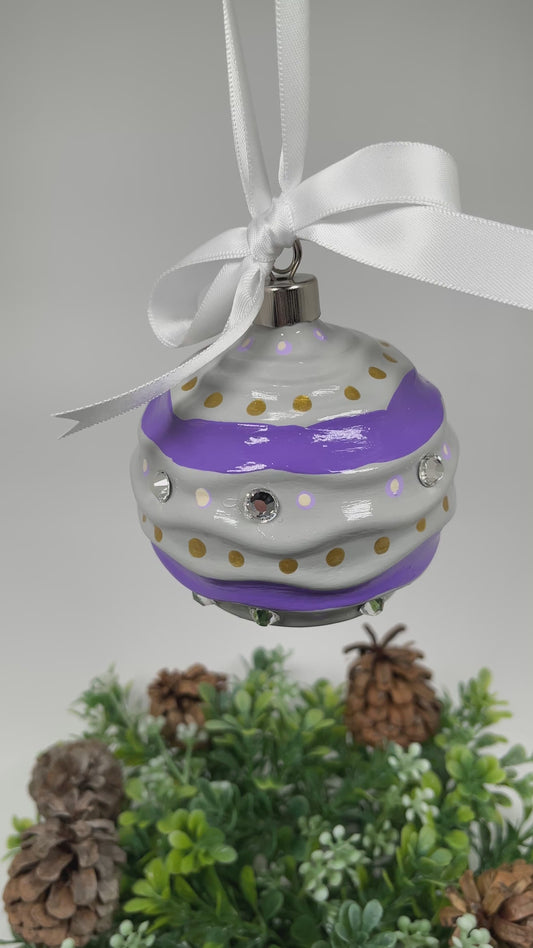 The Brenna Hand Painted Ceramic Ornament, One of a Kind Gift