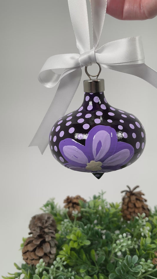 The Sophia Hand Painted Ceramic Ornament, One of a Kind Gift