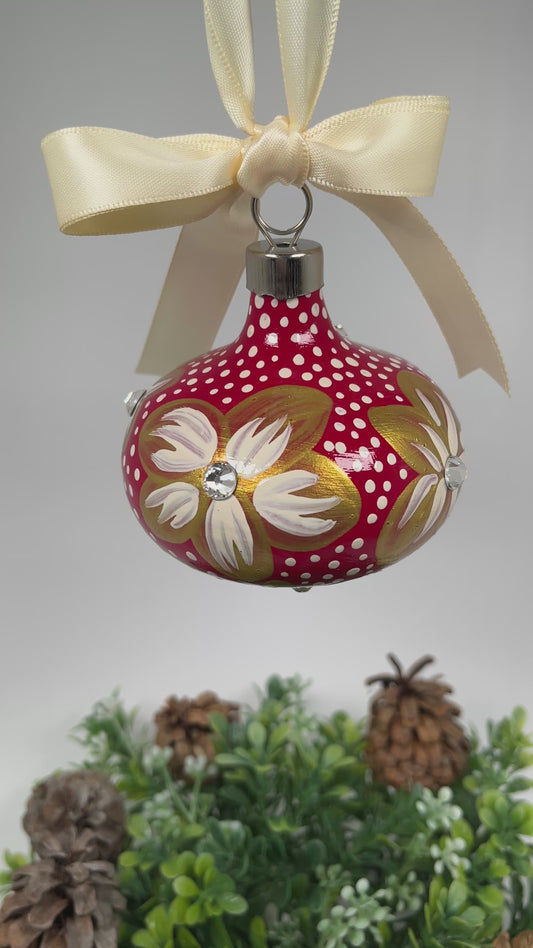 The Starla Hand Painted Ceramic Ornament, One of a Kind Gift
