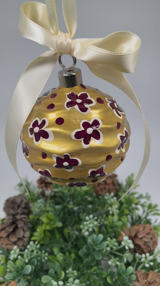 The Barbara Hand Painted Ceramic Ornament, One of a Kind Gift