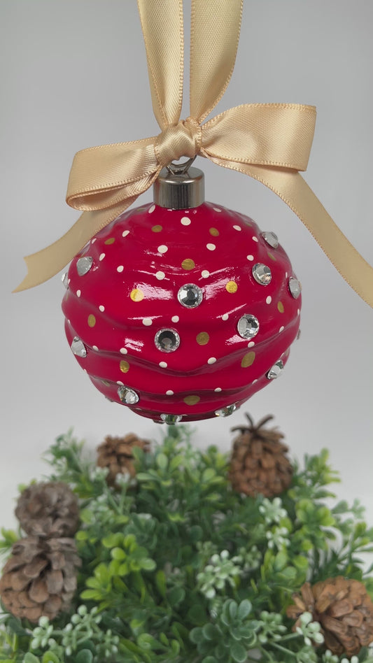 The Scarlett Hand Painted Ceramic Ornament, One of a Kind Gift