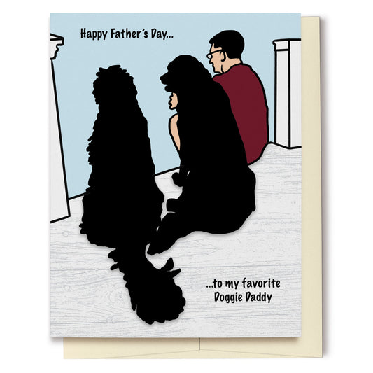 Happy Father's Day Doggie Daddy Card, Ecofriendly, Recycled Paper