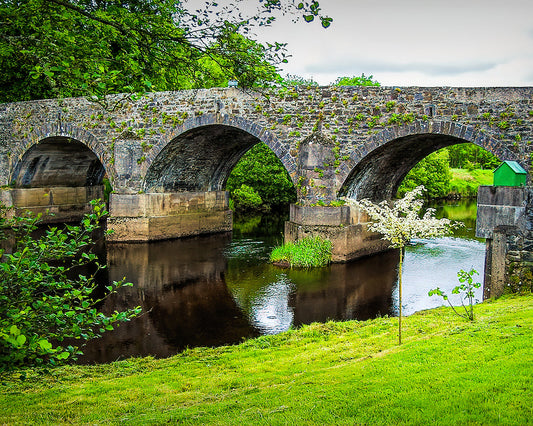 Ireland Photography featuring Banada Bridge on the River Moy in County Sligo on an overcast day. 